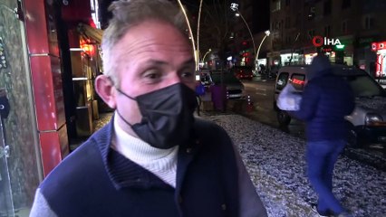 - Tokat’ı dolu vurdu, biranda caddeler beyaza büründü