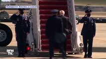 Joe Biden enchaine les chutes en montant les escaliers d'Air Force One