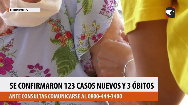 Se confirmaron 123 casos nuevos y 3 óbitos