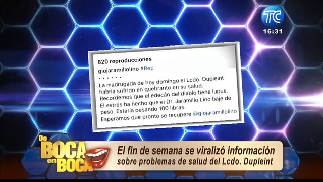 ¿Giovanny Dupleint enfermo? Entre lágrimas lo cuenta todo