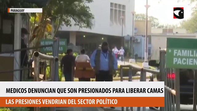 Médicos de Paraguay denuncian que son presionados por políticos para que liberen camas de terapia intensiva