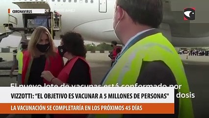 Carla Vizzotti El objetivo es vacunar a 5 millones de personas en los próximos 30 o 45 días