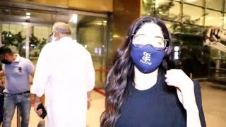 Janhvi Kapoor with her father Boney Kapoor spotted at Mumbai airport