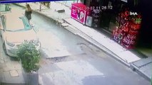 Şişli'de gaspa uğrayan kadın metrelerce sürüklendi