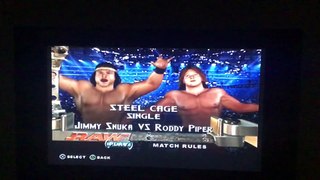 Jimmy Snuka vs Roddy Piper Steel Cage Match SmackDown vs Raw 2005