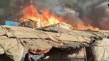 Siete muertos en un incendio en un campamento de refugiados rohingyas