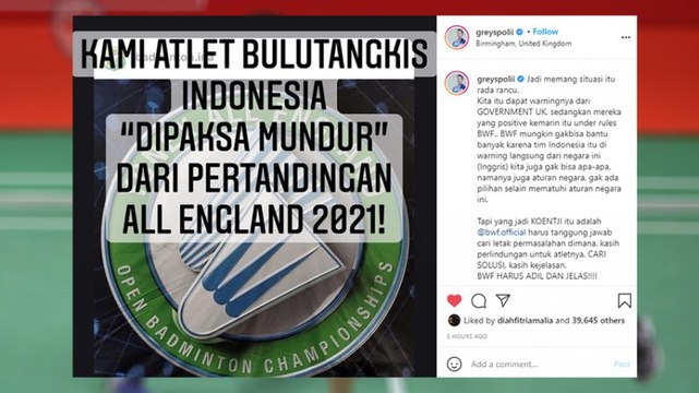 All England 2021: Merasa Tak Adil, Pebulu Tangkis Indonesia Protes BWF di Medsos