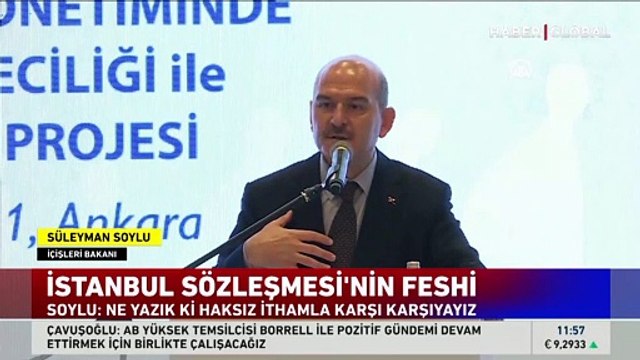 Bakan Soylu'dan İstanbul Sözleşmesi açıklaması: İstediğimiz sözleşmenin altına imza atarız, istediğimizden çıkarız