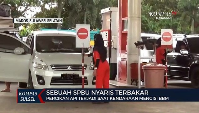 Percikan Api Terjadi Saat Kendaraan Mengisi Bbm, SPBU Di Maros Nyaris Terbakar