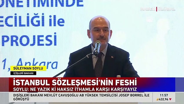 Bakan Soylu'dan İstanbul Sözleşmesi açıklaması: İstediğimiz sözleşmenin altına imza atarız, istediğimizden çıkarız