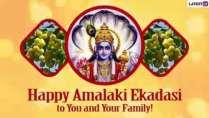 Скачать видео: Amalaki Ekadashi 2021 Wishes: Send Messages & Devotional Greetings to Worship Lord Vishnu