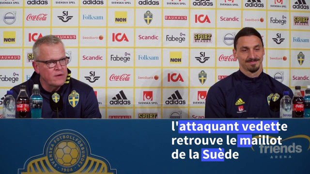 Football: l'émotion de Zlatan Ibrahimovic pour son retour avec la Suède