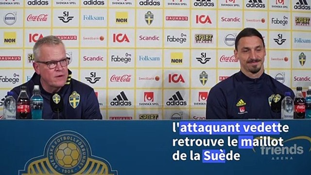 Football: l'émotion de Zlatan Ibrahimovic pour son retour avec la Suède