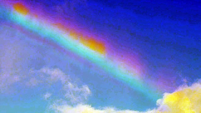 Rainbow sky clouds