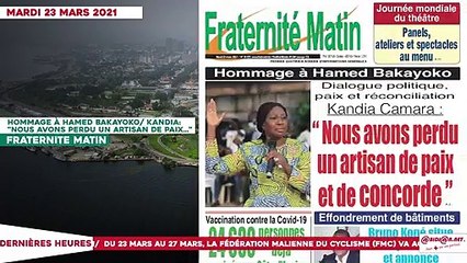 Le titrologue du Mardi 23 Mars 2021/ Ministère de la défense: les chantiers qui attendent "photocopie"