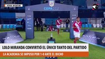 La Academia se impuso por 1-0 ante el Bicho