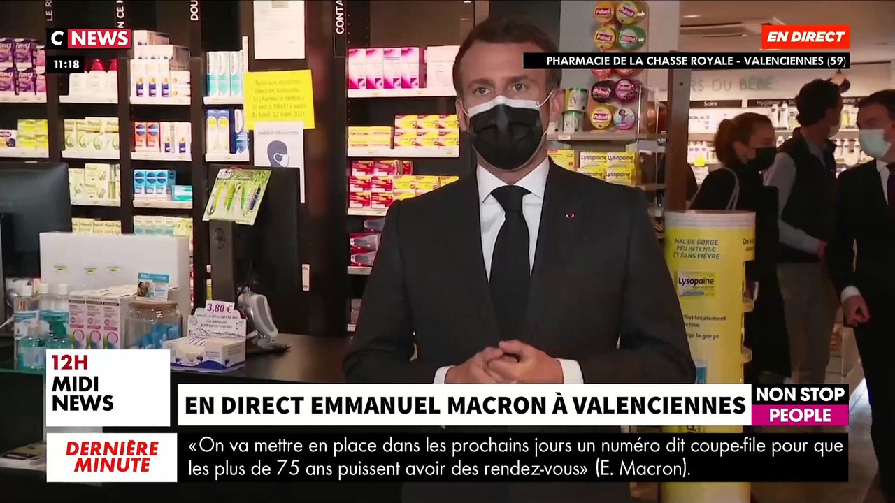 Coronavirus - Le président Emmanuel Macron s’exprime depuis Valenciennes au sujet de la vaccination - VIDEO