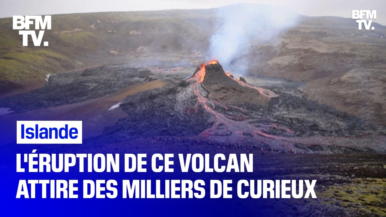 L’éruption volcanique en Islande attire des milliers de curieux