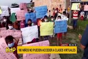 Iquitos: 180 niños no pueden asistir a clases virtuales por falta de energía eléctrica