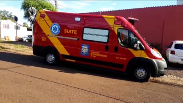 Motociclista fica ferido em acidente de trânsito na Rua Nereu Ramos, no Claudete