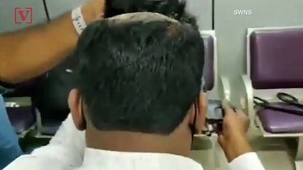 Men Stopped at Indian Airport Concealing Gold & Money Underneath Wigs