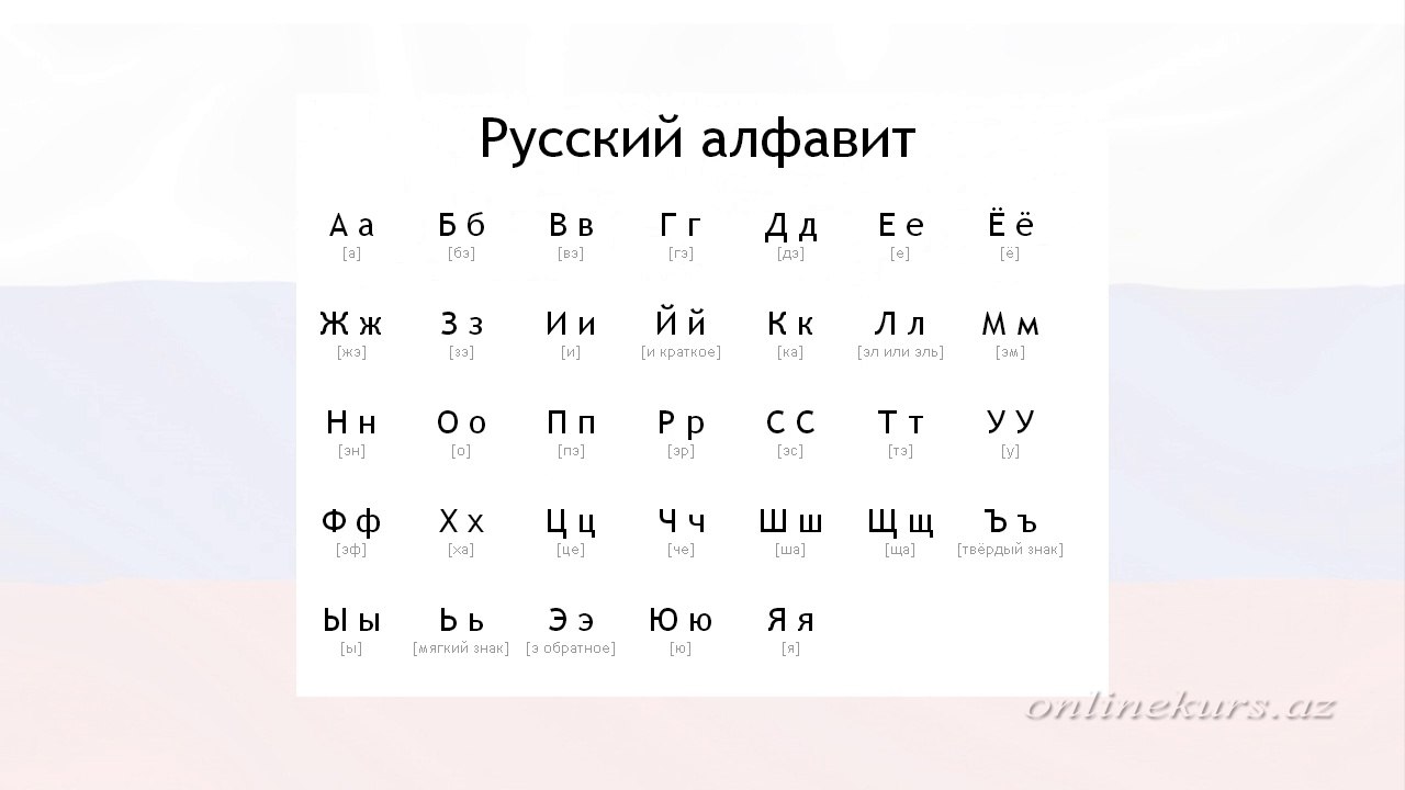 Russian alphabet