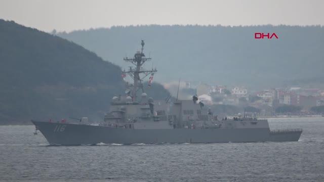 ÇANAKKALE ABD savaş gemisi, Çanakkale Boğazı'ndan geçti