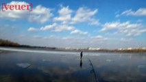 Quick Thinking Fisherman Uses Fishing Rod To Reel in Boy Stranded on Ice