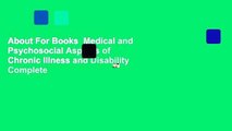 About For Books  Medical and Psychosocial Aspects of Chronic Illness and Disability Complete