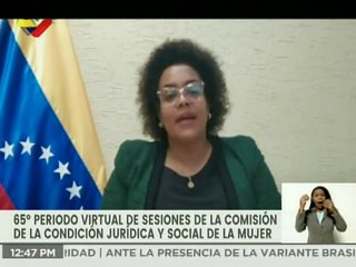 Ministra Carolys Pérez: Venezuela avanza en la aplicación de políticas sociales en beneficio de la Mujer