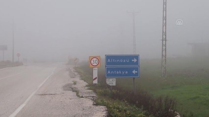 Altınözü'nde yoğun sis ulaşımı olumsuz etkiliyor