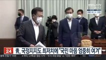 靑, 국정지지도 최저치에 