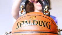 An NYC-based artist turns basketballs into handbags
