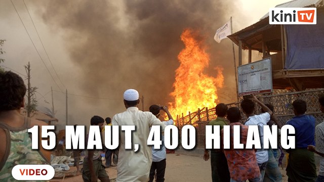 15 mati, 400 hilang dalam kebakaran kem Rohingya - PBB