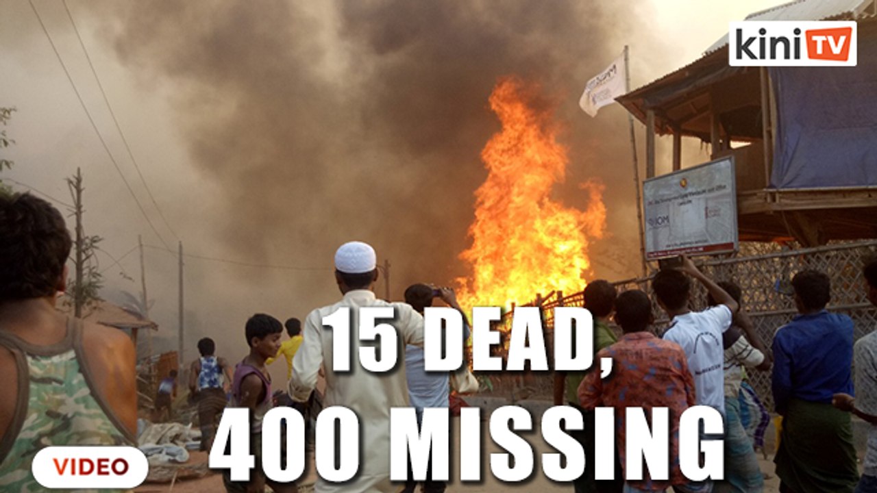 Fire at Rohingya camp in Bangladesh kills 15, leaves 400 missing - UN
