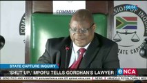 Mpofu  tells Ghordan's lawyer to shut up at Zondo Commission