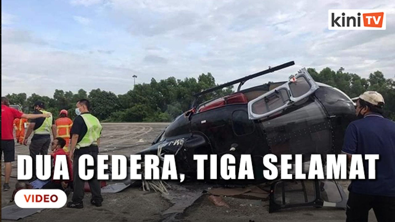 Helikopter terhempas di Subang, dua alami kecederaan