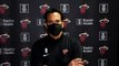 Miami Heat coach Erik Spoelstra after Saturday's victory against the Los Angeles Lakers