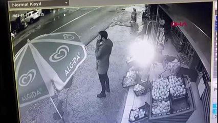 Ordu'da markete silahlı saldırı kamerada