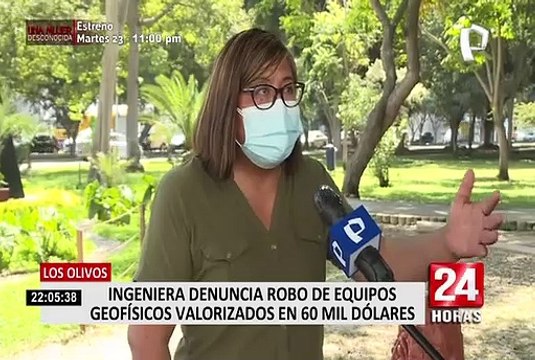 Los Olivos: ingeniera sufre robo de equipos geofísicos valorizados en US$ 60 mil