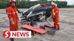 Helicopter crashes on Subang Airport runway