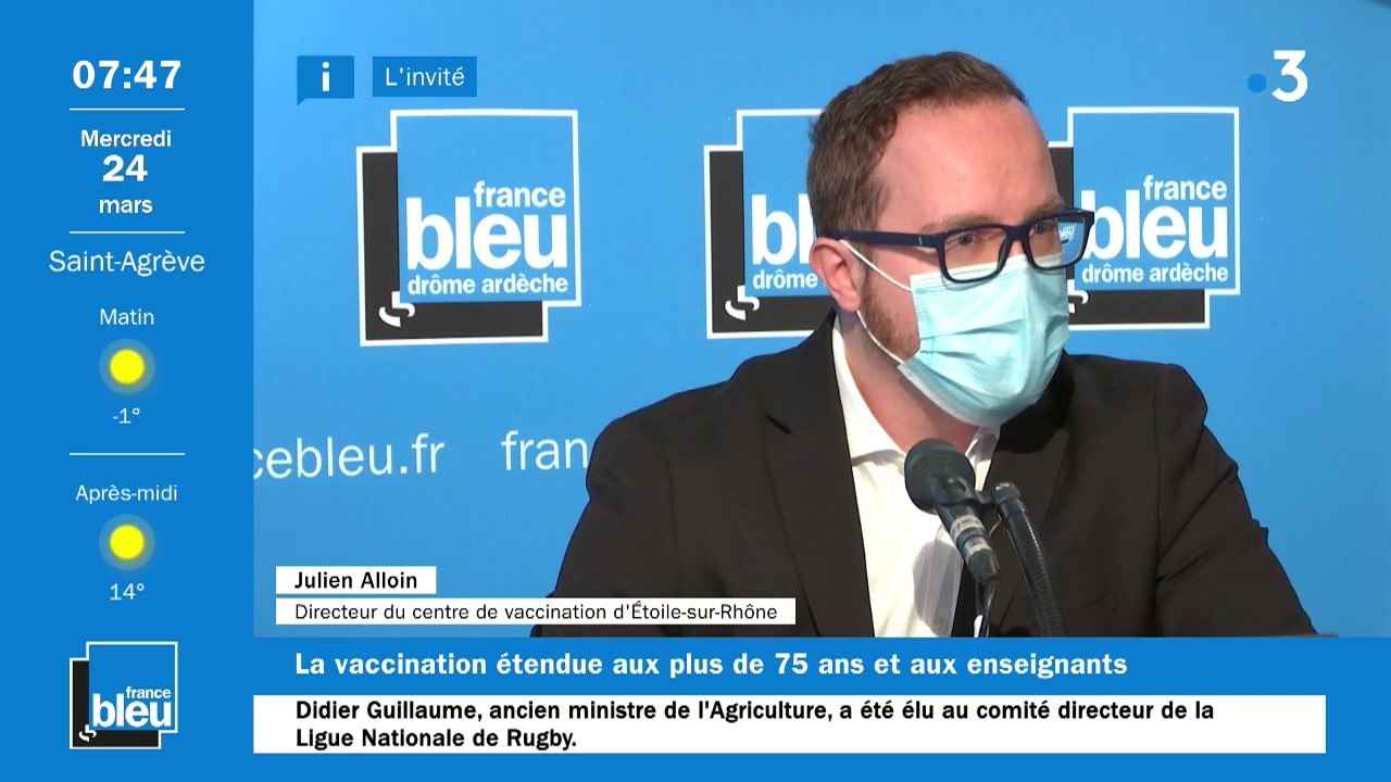 Julien Alloin, infirmier libéral et responsable du centre de vaccination d'Etoile-sur-Rhône