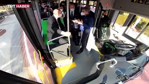 Türkiye'nin ilk yerli elektrikli sürücüsüz otobüsü