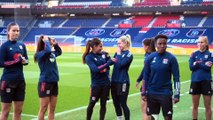 PSG - OL : images de l'entraînement des Lyonnaises au Parc des Princes