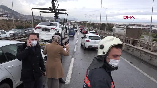 Son dakika haberi... TRABZON Karadeniz Sahil Yolu'nda 3 ayrı kaza 2 yaralı