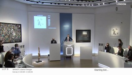 Fliegende Krankenschwester von Banksy erzielt 20 MIO Euro