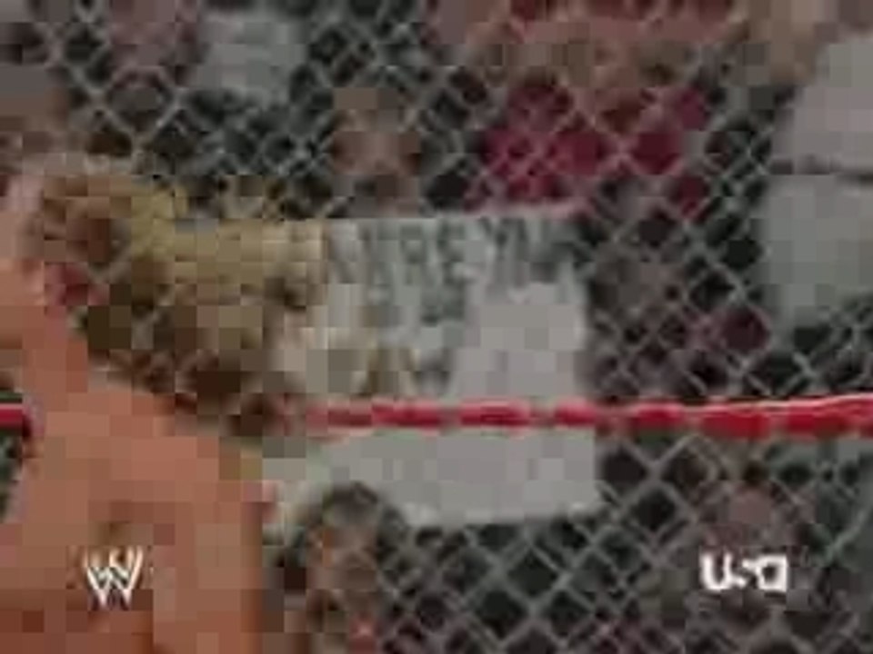 Steel cage Shawn Michaels vs Spirit Squad