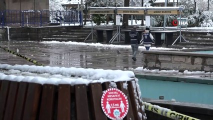 Aksaray güne beyaz örtüyle uyandı