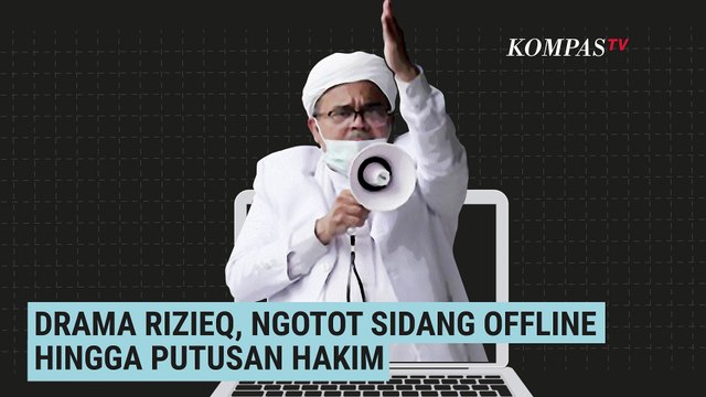 [INFOGRAFIS] Drama Rizieq Ngotot Minta Sidang Offline, Hingga Diputuskan Hakim Boleh Hadir di Sidang