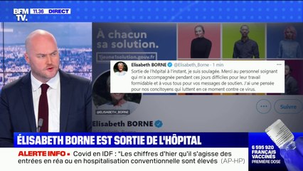 Covid-19: la ministre du Travail Élisabeth Borne annonce sur Twitter être "sortie de l'hôpital à l'instant"